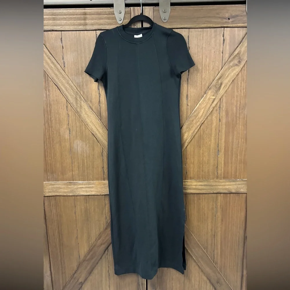 Varley Hattie Seam Stretch Jersey Maxi Dress 2.0 Black Size XS - Picture 3 of 8